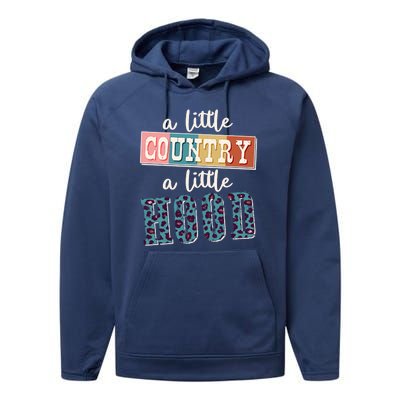 Funny Cute A Little Country A Little Hood Performance Fleece Hoodie