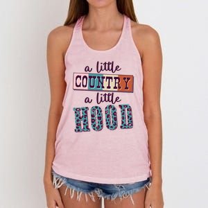 Funny Cute A Little Country A Little Hood Women's Knotted Racerback Tank