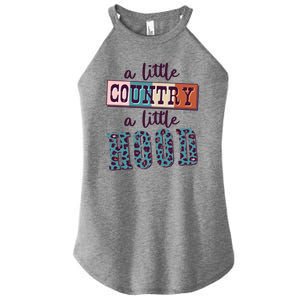 Funny Cute A Little Country A Little Hood Women's Perfect Tri Rocker Tank