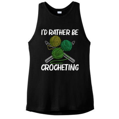 Funny Crocheting Art Crochet Handicraft Lovers Gift Ladies PosiCharge Tri-Blend Wicking Tank