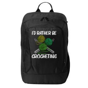 Funny Crocheting Art Crochet Handicraft Lovers Gift City Backpack