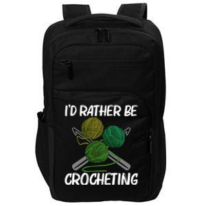 Funny Crocheting Art Crochet Handicraft Lovers Gift Impact Tech Backpack