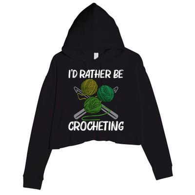 Funny Crocheting Art Crochet Handicraft Lovers Gift Crop Fleece Hoodie