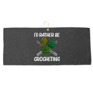 Funny Crocheting Art Crochet Handicraft Lovers Gift Large Microfiber Waffle Golf Towel