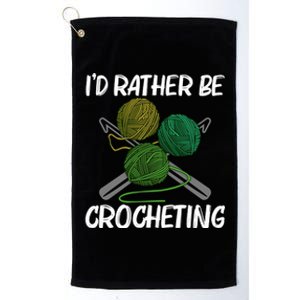 Funny Crocheting Art Crochet Handicraft Lovers Gift Platinum Collection Golf Towel