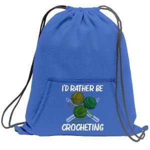 Funny Crocheting Art Crochet Handicraft Lovers Gift Sweatshirt Cinch Pack Bag