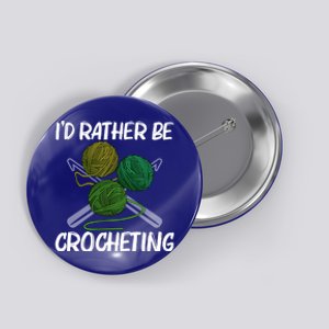 Funny Crocheting Art Crochet Handicraft Lovers Gift Button