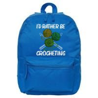 Funny Crocheting Art Crochet Handicraft Lovers Gift 16 in Basic Backpack