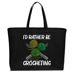 Funny Crocheting Art Crochet Handicraft Lovers Gift Cotton Canvas Jumbo Tote