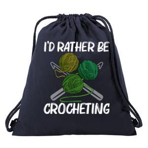 Funny Crocheting Art Crochet Handicraft Lovers Gift Drawstring Bag