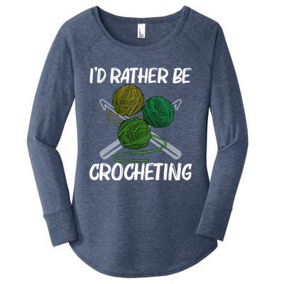 Funny Crocheting Art Crochet Handicraft Lovers Gift Women's Perfect Tri Tunic Long Sleeve Shirt