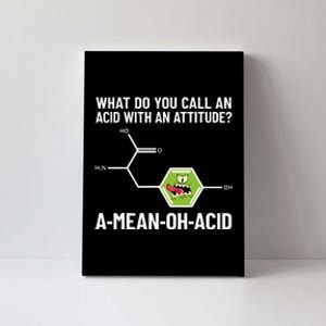 Funny Chemist Amino Acid Pun Ameanohacid Chemistry Canvas