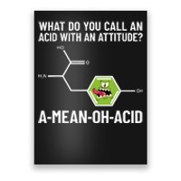 Funny Chemist Amino Acid Pun Ameanohacid Chemistry Poster