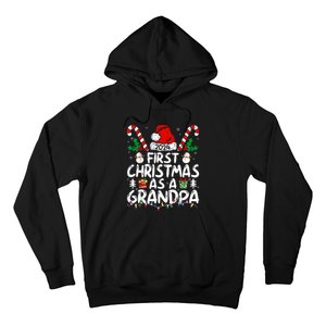 First Christmas As Grandpa 2024 Family Matching New Grandpa Hoodie