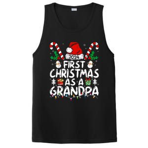 First Christmas As Grandpa 2024 Family Matching New Grandpa PosiCharge Competitor Tank