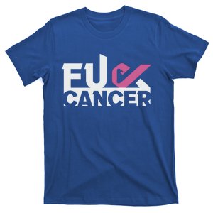 Fuk Cancer Awareness Pink Ribbon Breast Cancer Gift T-Shirt