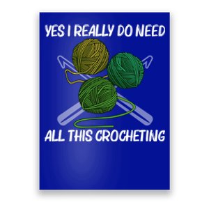 Funny Crocheting Art Crochet Handicraft Lovers Gift Poster