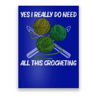 Funny Crocheting Art Crochet Handicraft Lovers Gift Poster