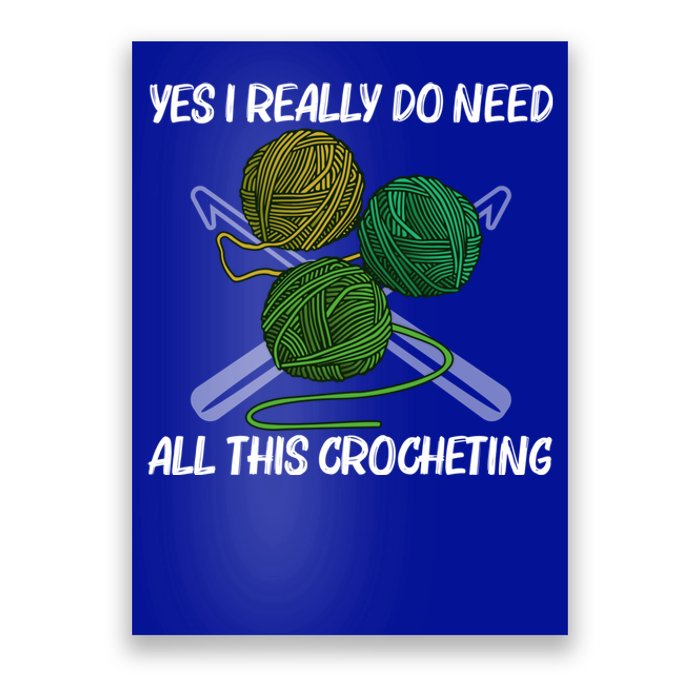 Funny Crocheting Art Crochet Handicraft Lovers Gift Poster