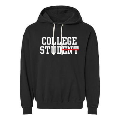 Funny College Apparel Gift Garment-Dyed Fleece Hoodie
