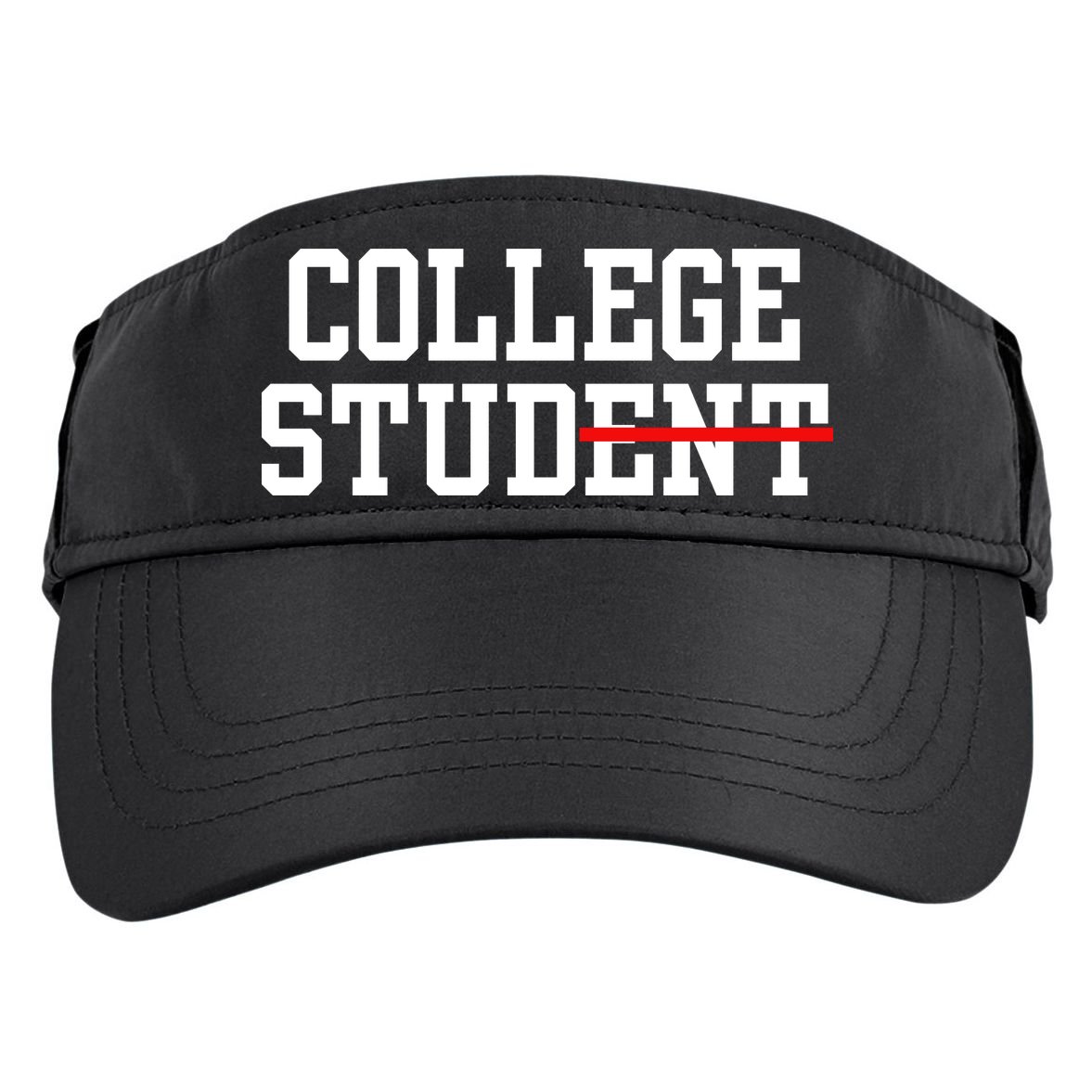 Funny College Apparel Gift Adult Drive Performance Visor