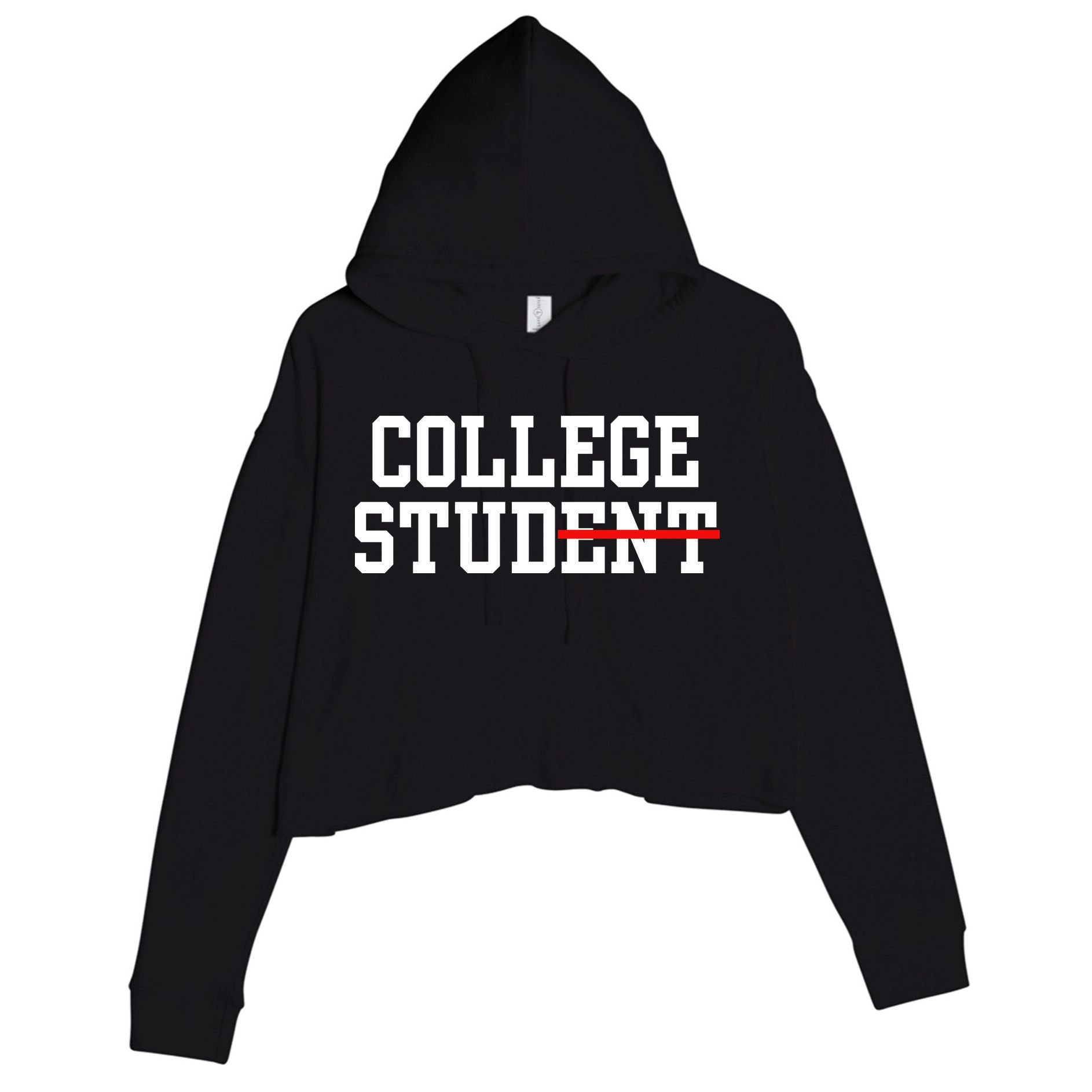 Funny College Apparel Gift Crop Fleece Hoodie