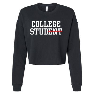 Funny College Apparel Gift Cropped Pullover Crew