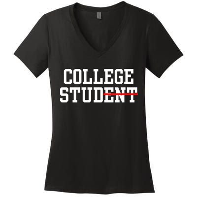 Funny College Apparel Gift Women's V-Neck T-Shirt