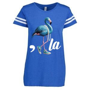 Flamingo Chucks And Pearls Comma La Kamala 2024 Cute Gift Enza Ladies Jersey Football T-Shirt