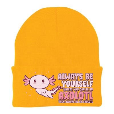 Funny Cute Always Be An Axolotl Knit Cap Winter Beanie