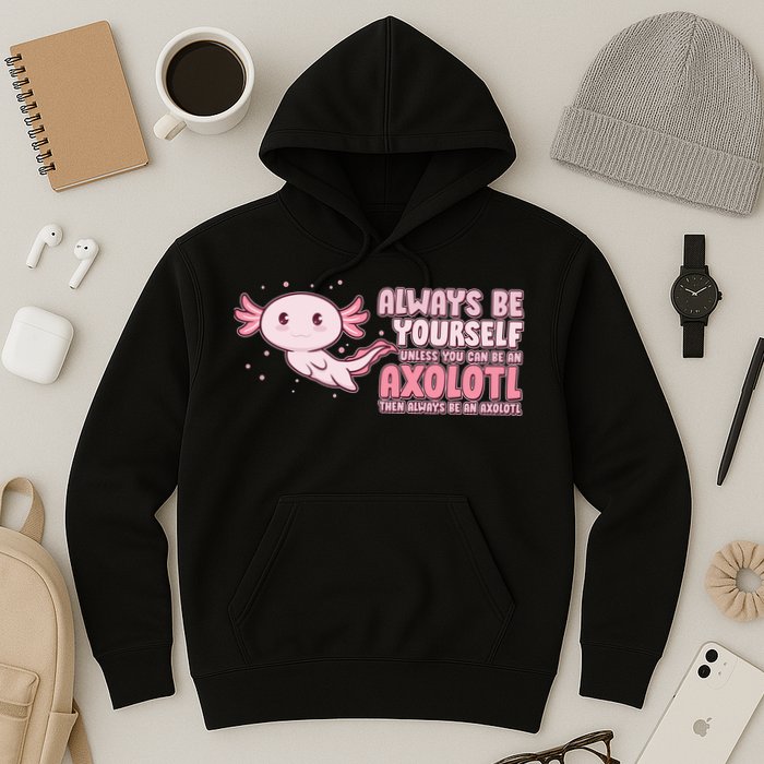 Funny Cute Always Be An Axolotl Hoodie