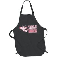 Funny Cute Always Be An Axolotl Full-Length Apron With Pockets