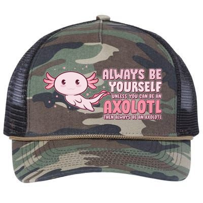 Funny Cute Always Be An Axolotl Retro Rope Trucker Hat Cap