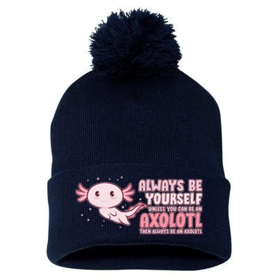 Funny Cute Always Be An Axolotl Pom Pom 12in Knit Beanie