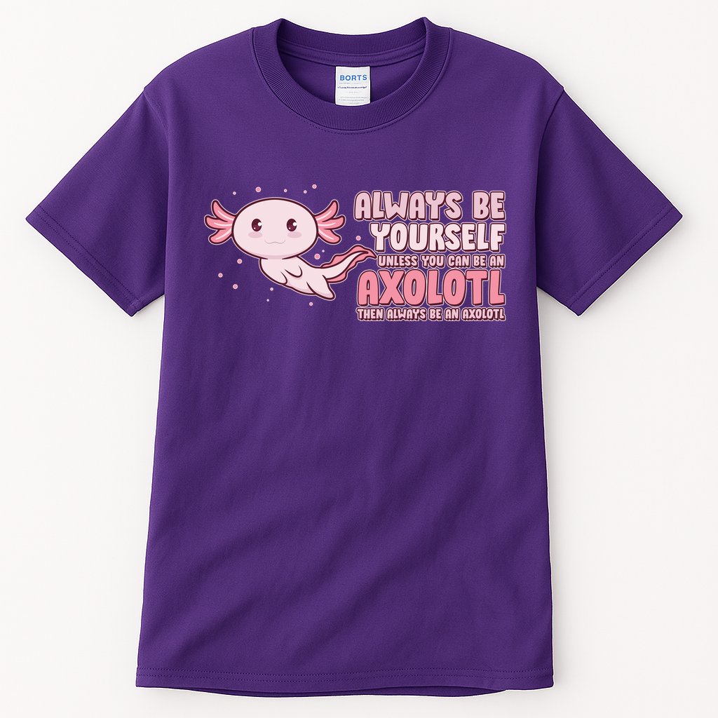 Funny Cute Always Be An Axolotl Tall T-Shirt