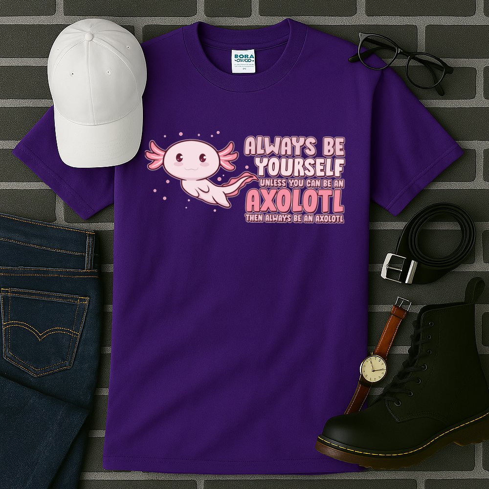 Funny Cute Always Be An Axolotl Tall T-Shirt