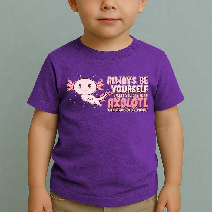 Funny Cute Always Be An Axolotl Toddler T-Shirt