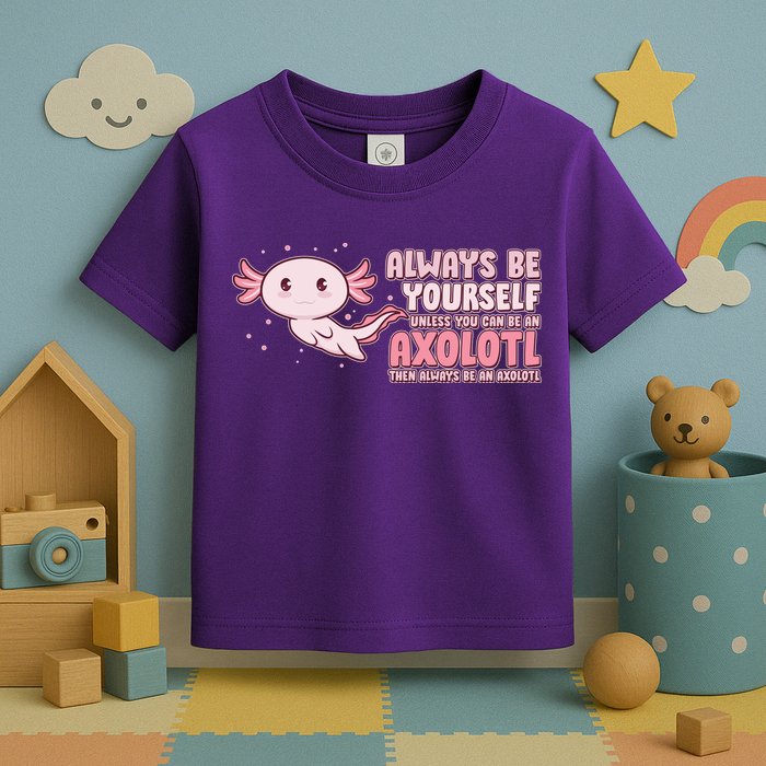 Funny Cute Always Be An Axolotl Toddler T-Shirt