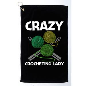 Funny Crocheting Art Mom Crochet Handicraft Lovers Gift Platinum Collection Golf Towel