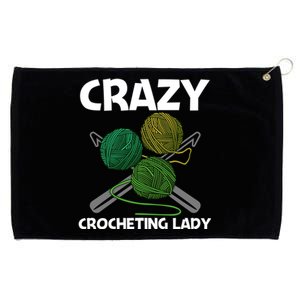 Funny Crocheting Art Mom Crochet Handicraft Lovers Gift Grommeted Golf Towel