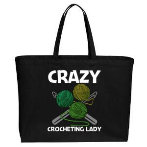 Funny Crocheting Art Mom Crochet Handicraft Lovers Gift Cotton Canvas Jumbo Tote