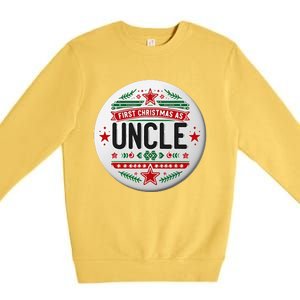 First Christmas As Uncle New Baby Xmas Matching Family Premium Crewneck Sweatshirt