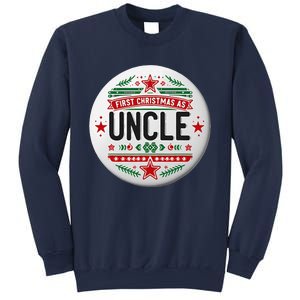 First Christmas As Uncle New Baby Xmas Matching Family Sweatshirt