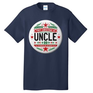 First Christmas As Uncle New Baby Xmas Matching Family Tall T-Shirt