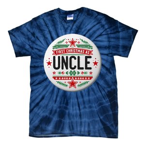 First Christmas As Uncle New Baby Xmas Matching Family Tie-Dye T-Shirt