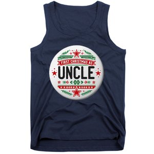 First Christmas As Uncle New Baby Xmas Matching Family Tank Top