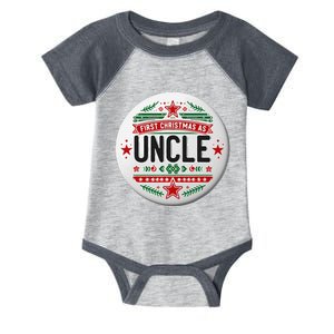 First Christmas As Uncle New Baby Xmas Matching Family Infant Baby Jersey Bodysuit