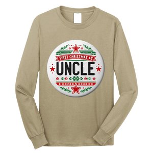 First Christmas As Uncle New Baby Xmas Matching Family Long Sleeve Shirt