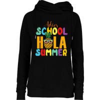 Funny Cute Adios School Hola Summer lovley Womens Funnel Neck Pullover Hood