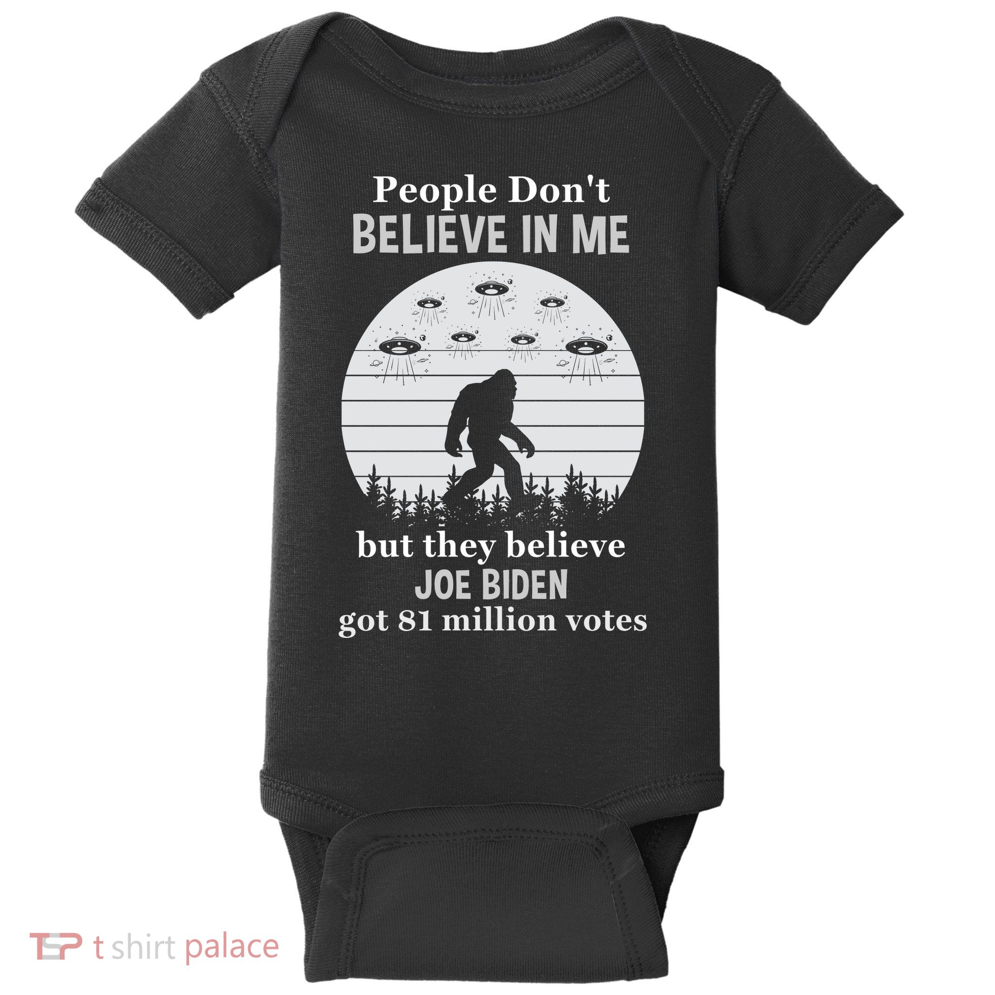 Funny Conservative Anti Biden Bigfoot Baby Bodysuit
